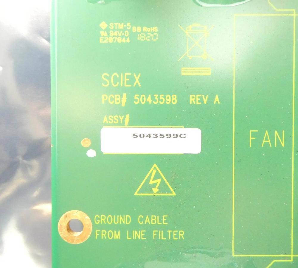 Used AB Sciex 5043699 Power Supply Board PCB 5043598 Working Surplus