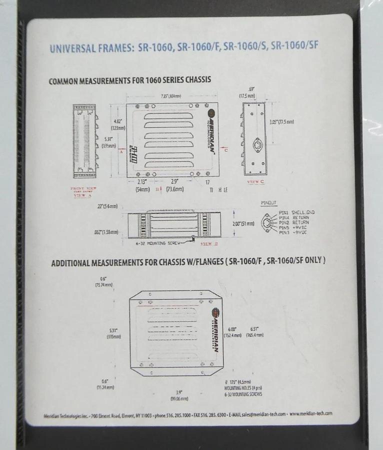 Meridian SR-1060/F Fiber Optic Transmission System PXA-500iR-33/33-0 SR-1002 New