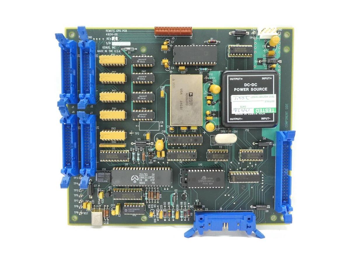 Used Genus 41874-00 Remote CPU PCB Rev. A Working Surplus