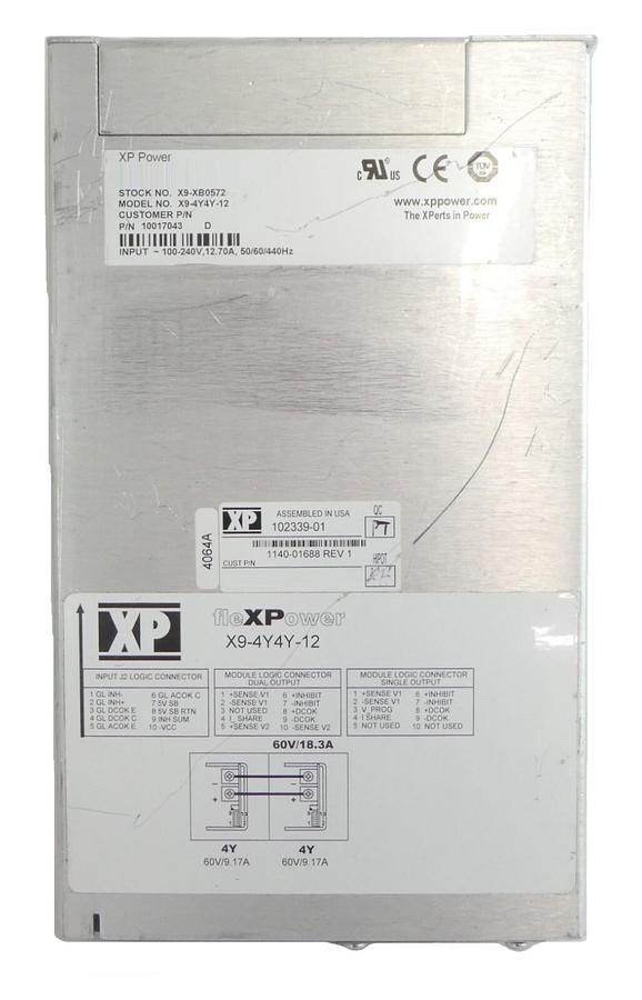 Used XP Power X9-4Y4Y-12 Power Supply fleXPower Spectrometer AMAT 1140-01688 Working