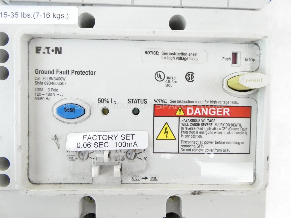Used Cutler-Hammer LGE3630NN Industrial Circuit Breaker L630E ELLBN3400W AMAT Working