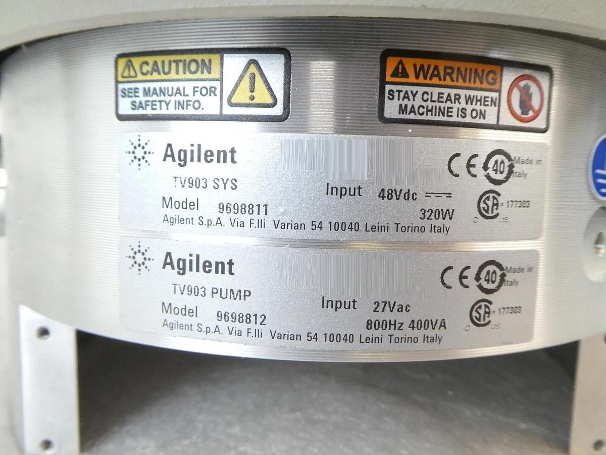 Used TV903 Agilent 9698812 Turbomolecular Pump Turbo 9698811 Spectrometer Untested