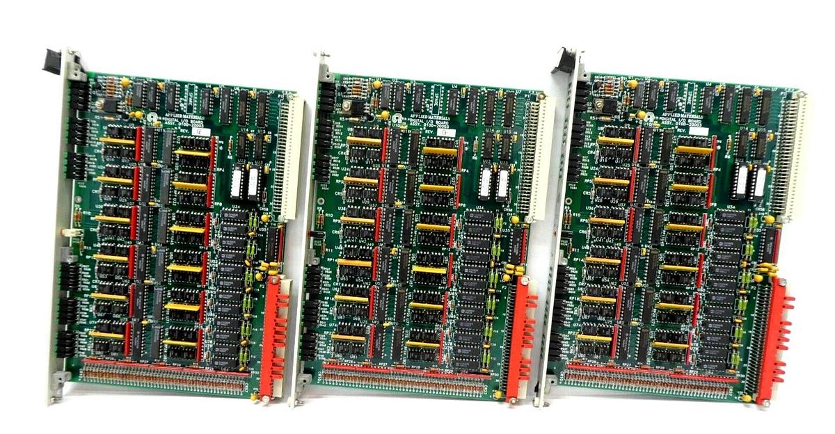Used AMAT Applied Materials 0100-20003 Digital I/O PCB Card Lot of 3 Broken Tab As-Is