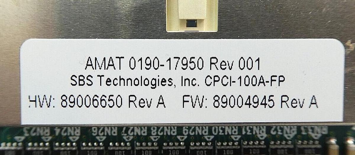 Used SBS Technologies CPCI-100A-FP Industry Pack Carrier PCB Card AMAT 0190-17950