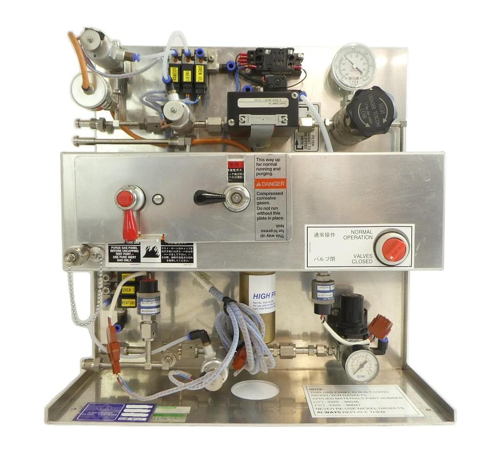 Used Cambridge Fluid Systems 0010-91663 Gas Panel AMAT Applied Materials Working