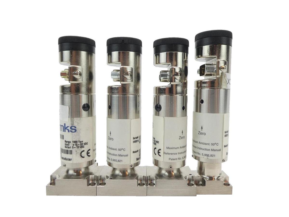 Used MKS Instruments 852B 872B Baratron Pressure Transducer Reseller Lot of 4 Working