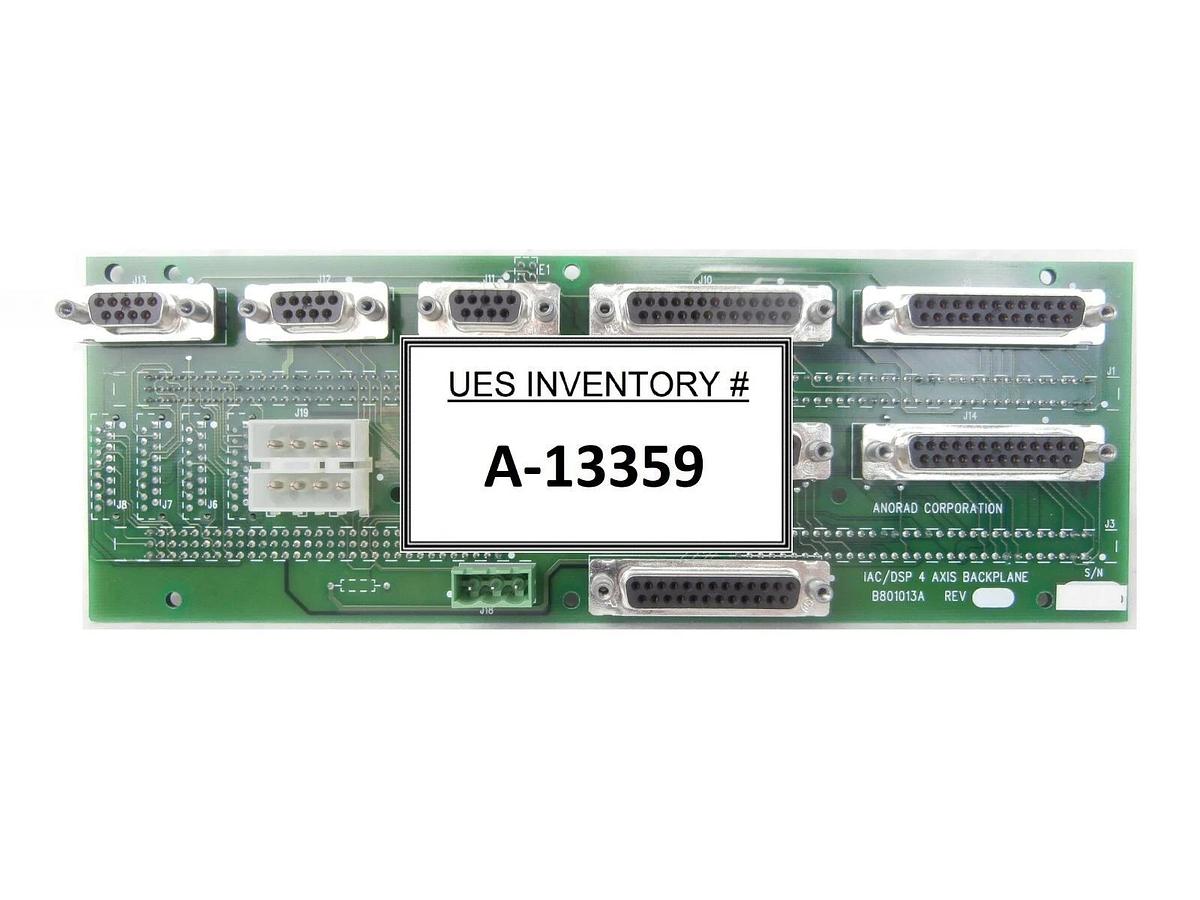 Used Anorad B801013A Backplane PCB IAC/DSP 4 AXIS SEMVision cX DR-300 Working Surplus