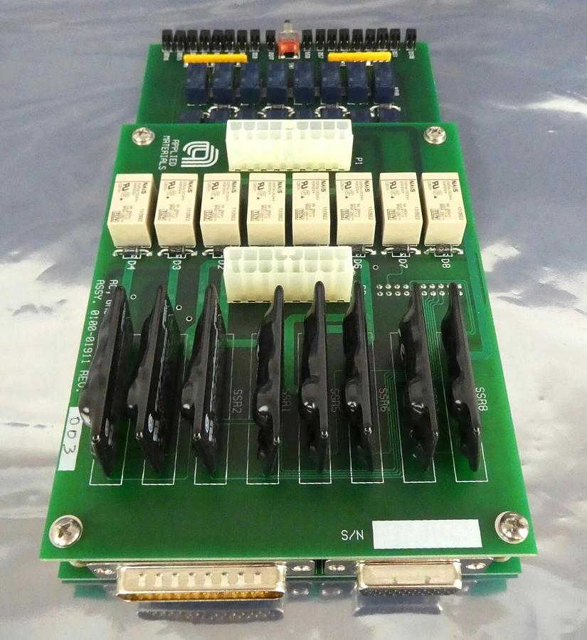 Used AMAT Applied Materials 0100-01911 AC Gas Heater Control Module PCB Working