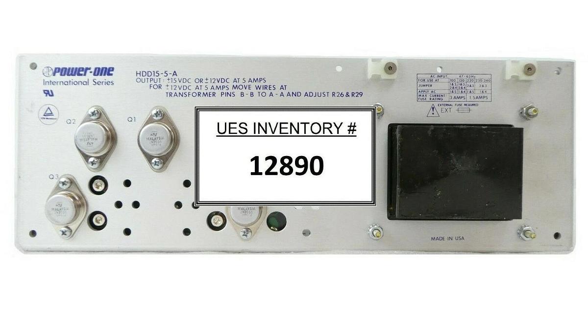 Used Power-One HDD15-5-A Power Supply ±15V KLA Instruments 2132 Working Surplus