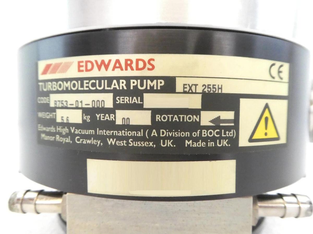 Used EXT 255H Edwards B753-01-000 Turbomolecular Pump with EXDC80 Tested Working