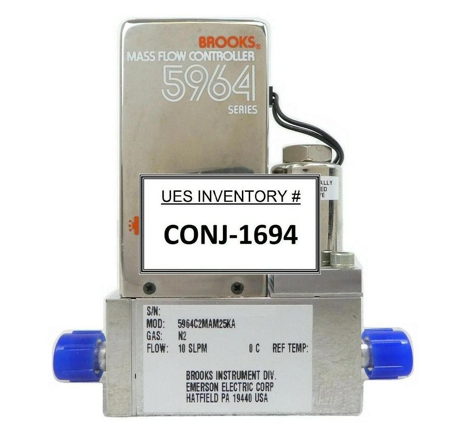 Used Brooks 5964C2MAM25KA Mass Flow Controller MFC Novellus 22-10527-00 Working Spare
