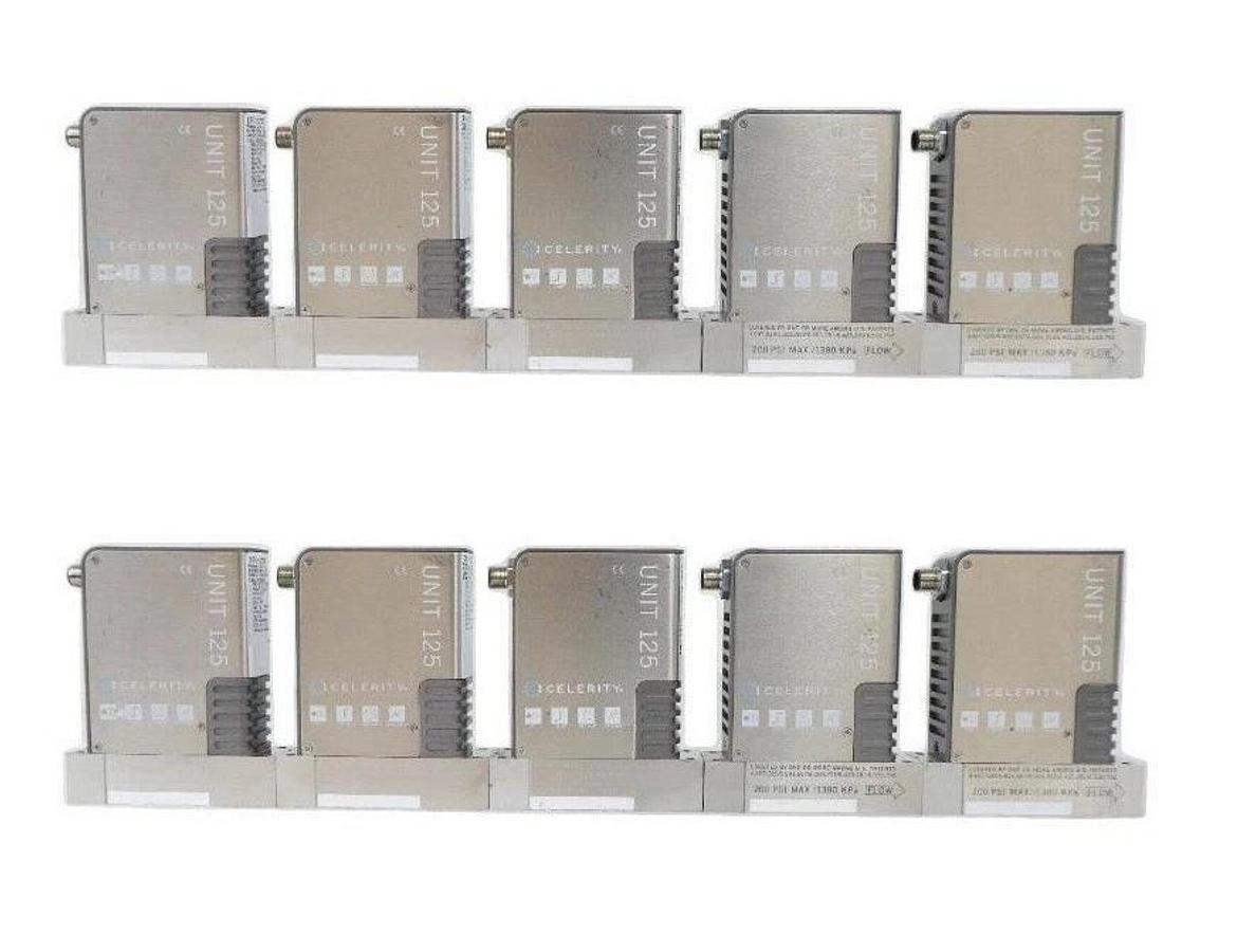 Used Celerity IFC-125C Mass Flow Controller UNIT MFC Lot of 10 He NH3 Working Surplus