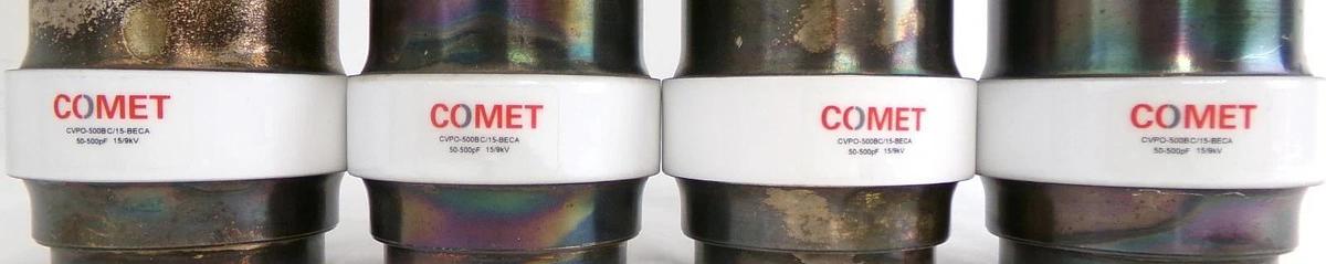 Used Comet CVPO-500BC/15-BECA RF Variable Vacuum Capacitor Lot of 2 Working