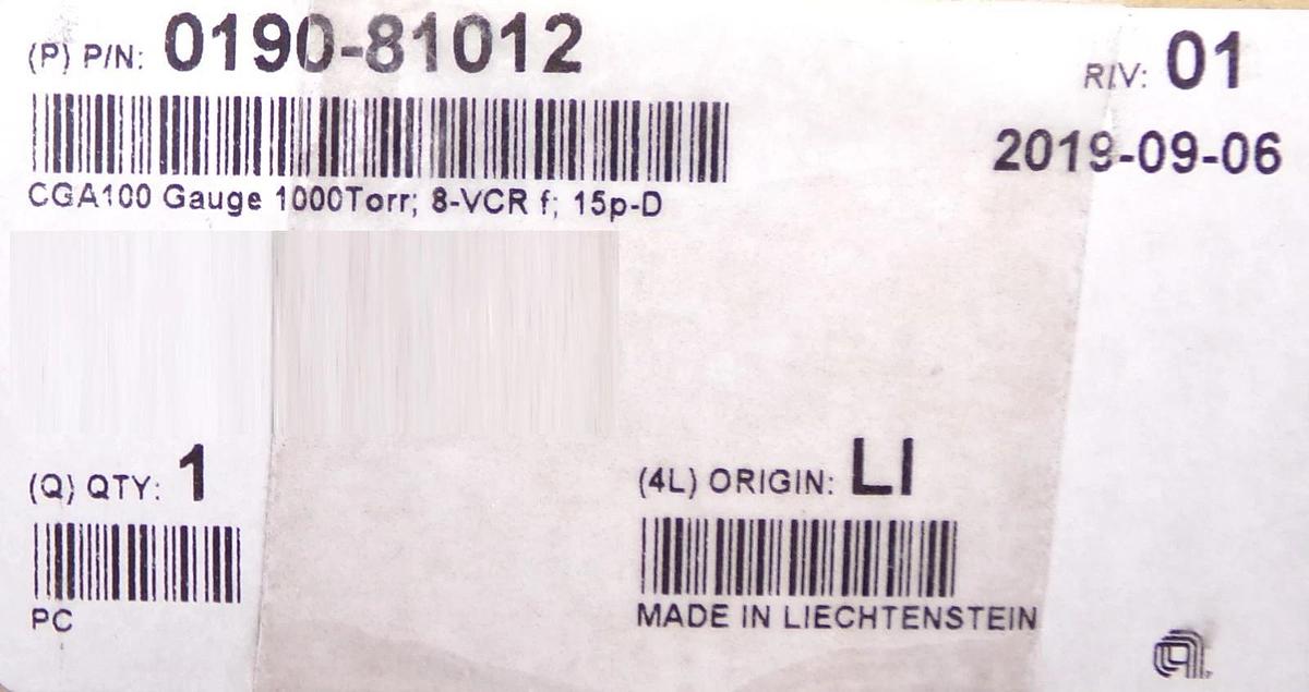 AMAT Applied Materials 0190-81012 Capacitance Gauge CGA100 New Surplus