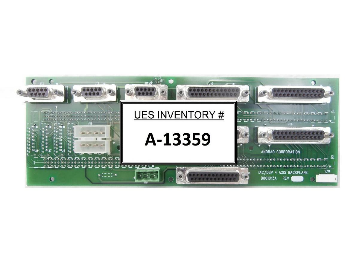 Used Anorad B801013A Backplane PCB IAC/DSP 4 AXIS SEMVision cX DR-300 Working Surplus