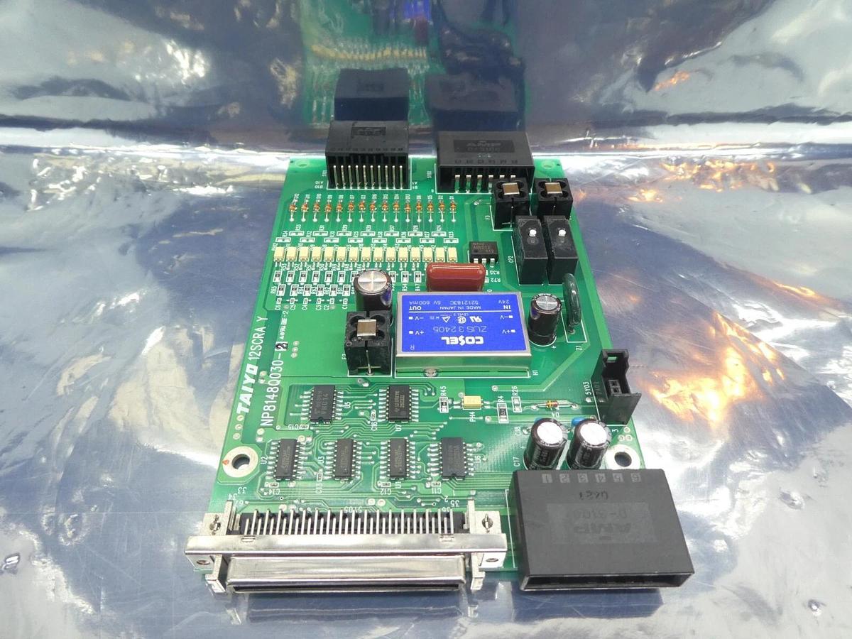 Used Taiyo Machinery NP8148Q030-2 PCB 12SCRA Y TEL Lithius Working Surplus