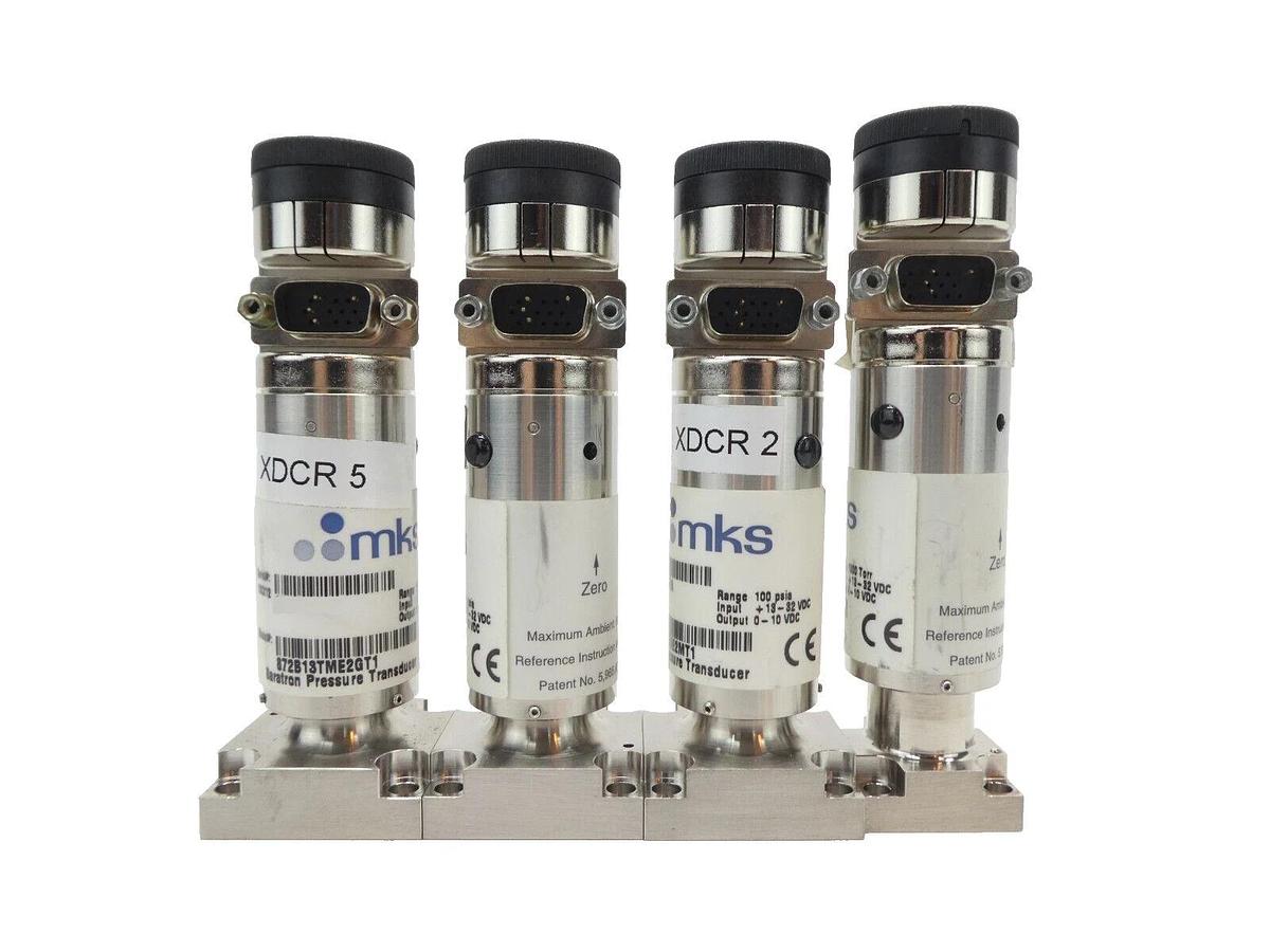 Used MKS Instruments 852B 872B Baratron Pressure Transducer Reseller Lot of 4 Working