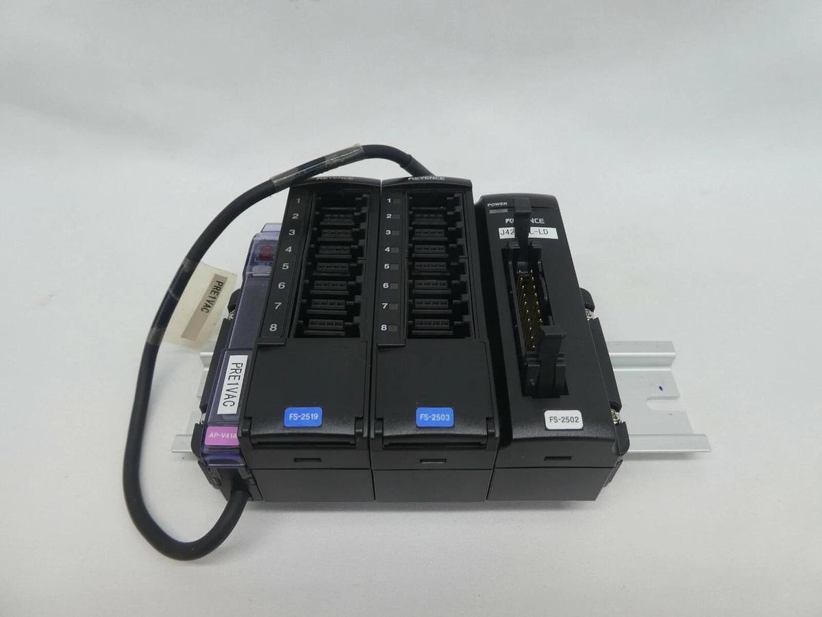 Used Keyence FS Photoelectric Sensor Assembly AP-V41A FS-2503 FS-2502 NSR FX-601F