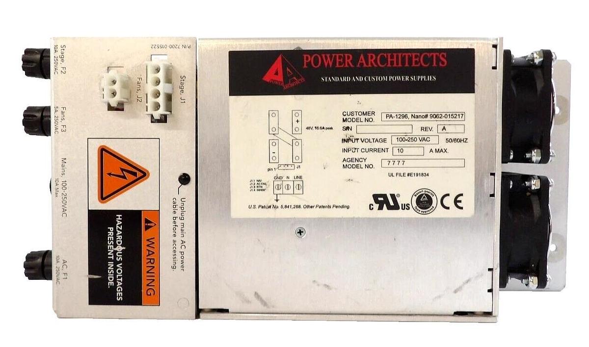 Used Power Architects 7777 Power Supply PA-1296 Nanometrics 9062-015217 Working