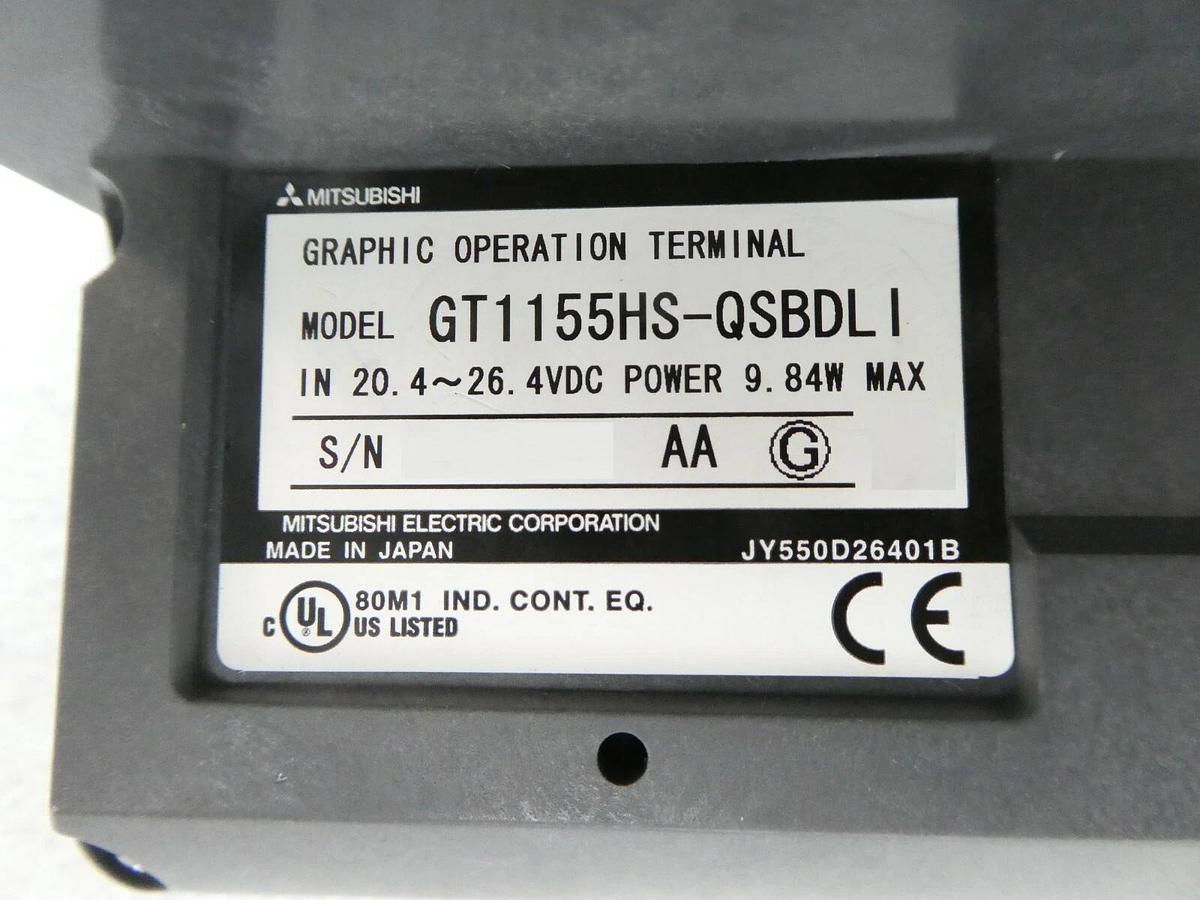 Used Mitsubishi GT1155HS-QSBDTL1 Graphic Terminal and Cable Set Rudolph F30 Working