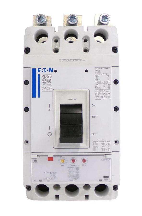 Used Eaton PDG33F0600B2NN 3-Pole Circuit Breaker PDG3 Working