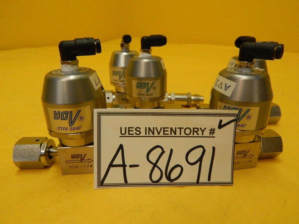 Used Motoyama SUSF316L Pneumatic Valve Normally Closed UCV Series Lot of 5 Used