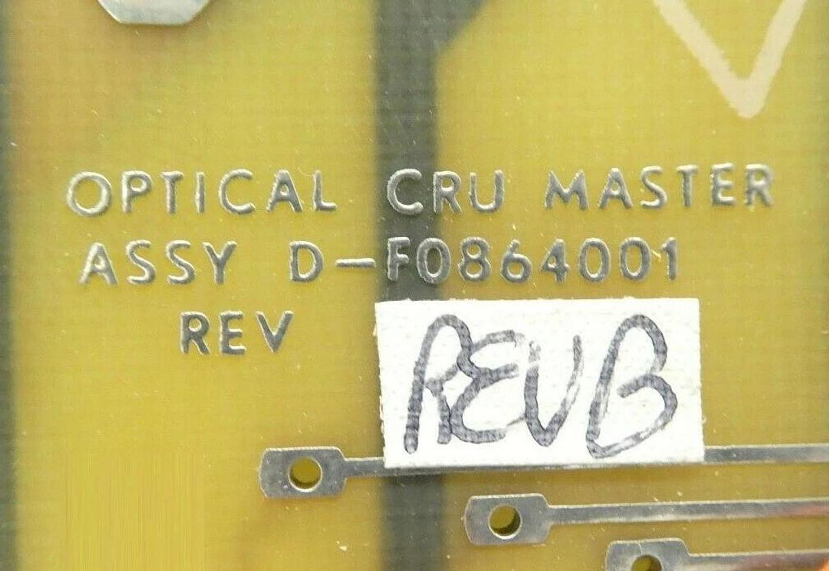 Used Varian Semiconductor VSEA D-F0864001 Optical CRU Master PCB Rev. B Working Spare