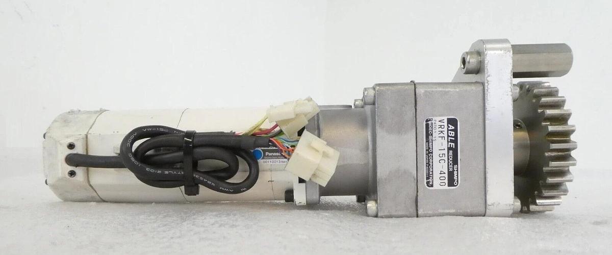 Used Panasonic MSMA042A84 AC Servo Motor Gearhead Assembly VRKF-15C-40 Working