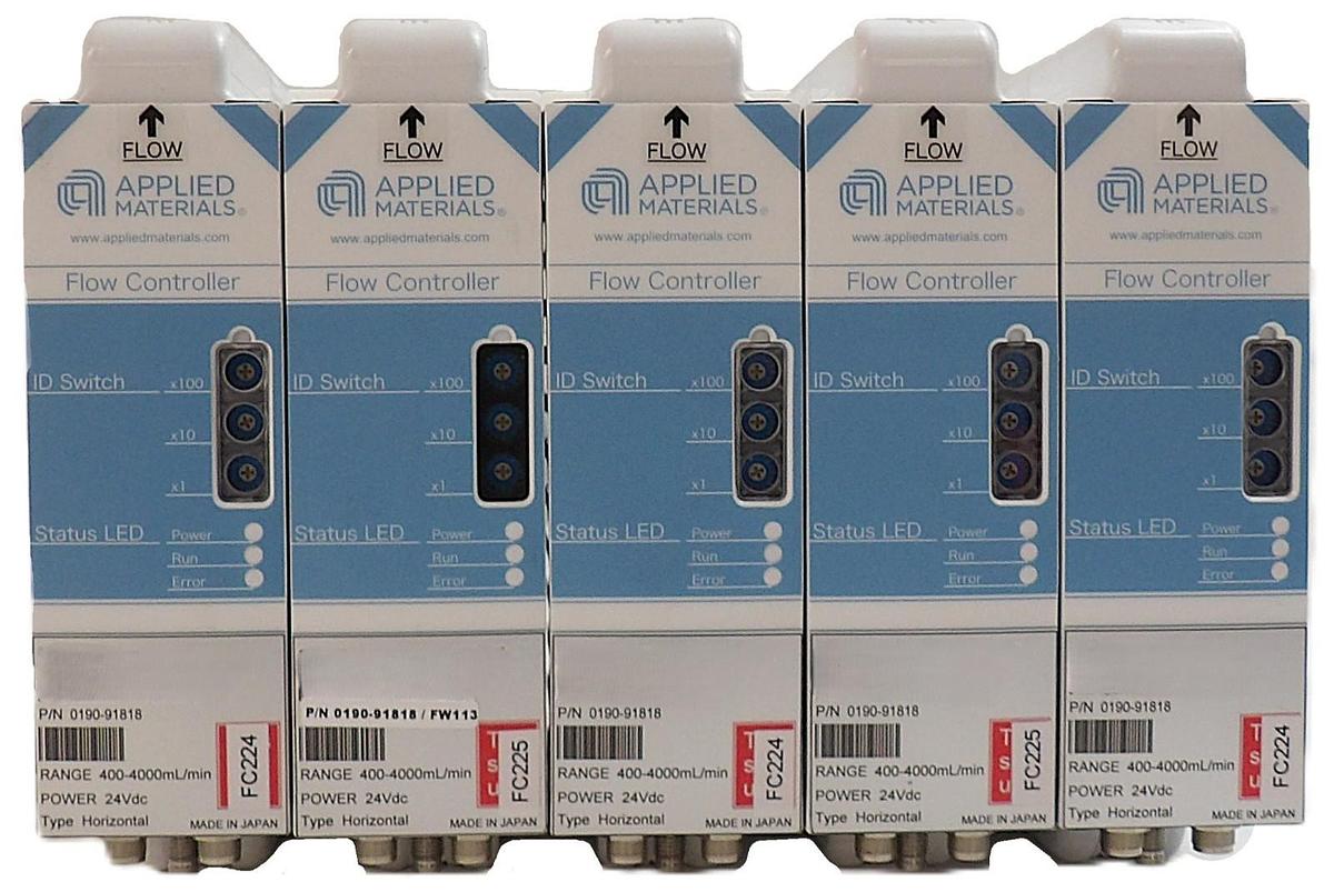 Used AMAT Applied Materials 0190-91818 Flow Controller 400-4000mL Lot of 5 Working