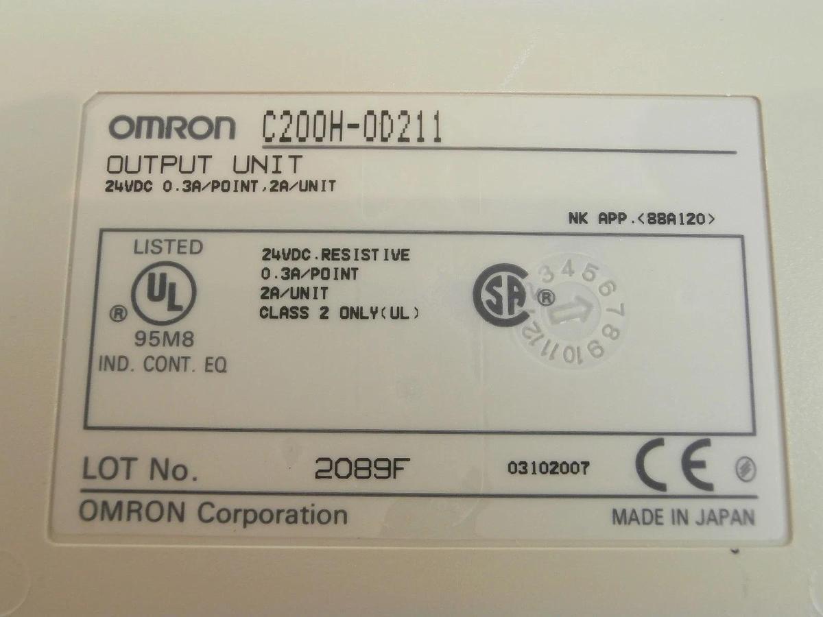 Used Omron SYSMAC C200H Programmable Logic Controller PLC Assembly C200H-CPU02 Used