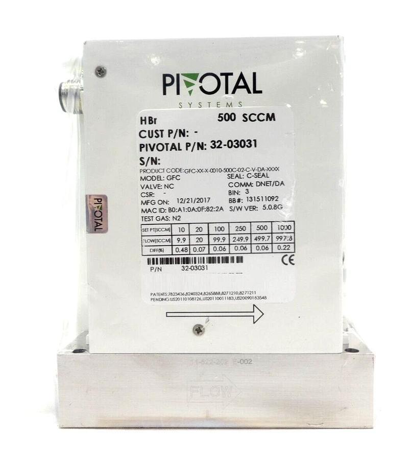 Pivotal Systems 32-03031 Mass Flow Controller MFC 500 SCCM HBr New Surplus