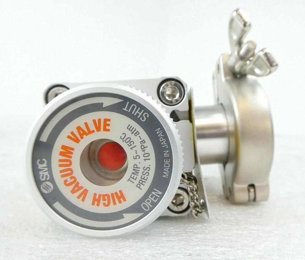 Used SMC XLH-25 High Vacuum Angle Valve Lot of 2 TEL Tokyo Electron Trias Working