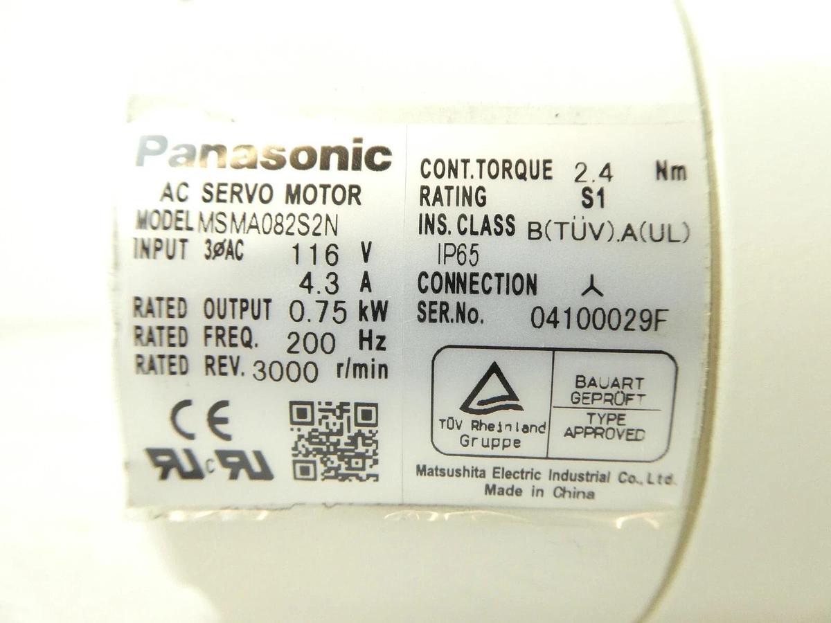 Used Panasonic MSMA082S2N Servo Motor Y AXIS CRA TEL Tokyo Electron Lithius Working