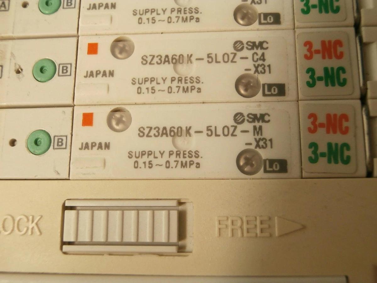 Used TEL Tokyo Electron 3D80-001913-11 SMC 8-Port Pneumatic Manifold Lot of 2 Working