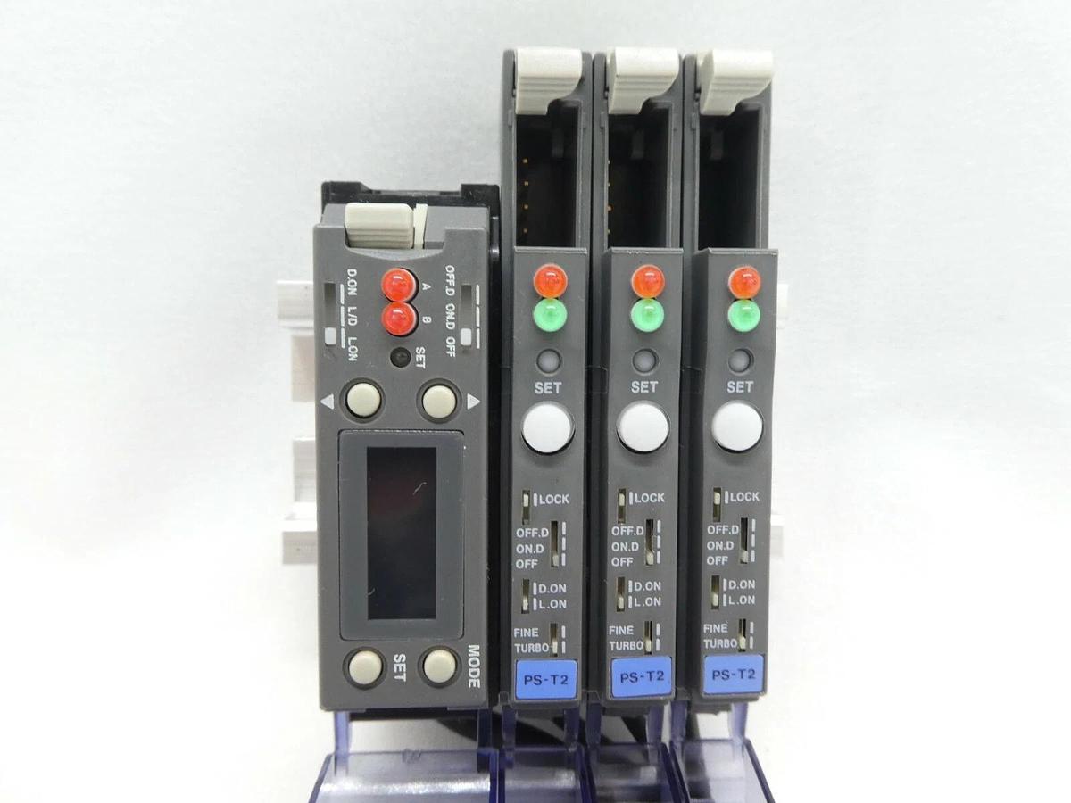 Used Nikon NSR Beam Sensor Kit Sunx SC-MIL SC-T8J Keyence FS-V1 NSR-S307E Working