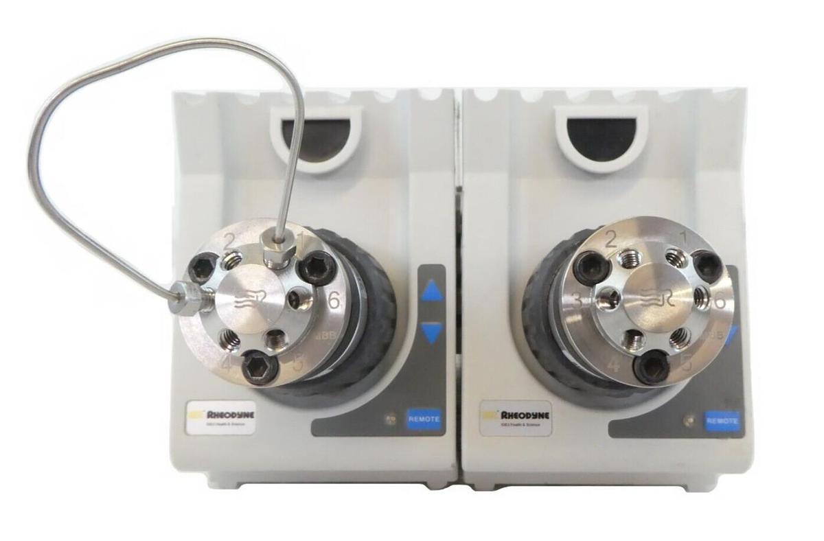 Used Rheodyne MXT715-000 6-Port UltraLife Switching Valve Reseller Lot of 2 Surplus