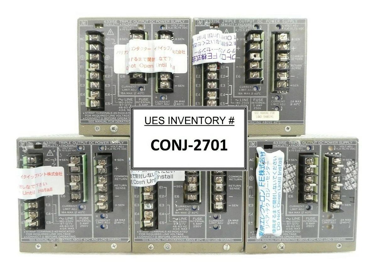 Used HP Hewlett-Packard 63315E Triple Output Power Supply JB4010034 Lot of 5 Working