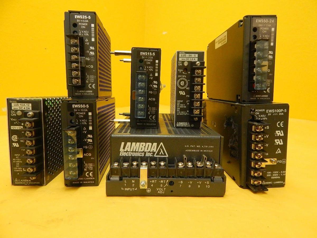 Used Nemic-Lambda EWS LUS Series Compact Power Supply Reseller Lot of 8 Used Working