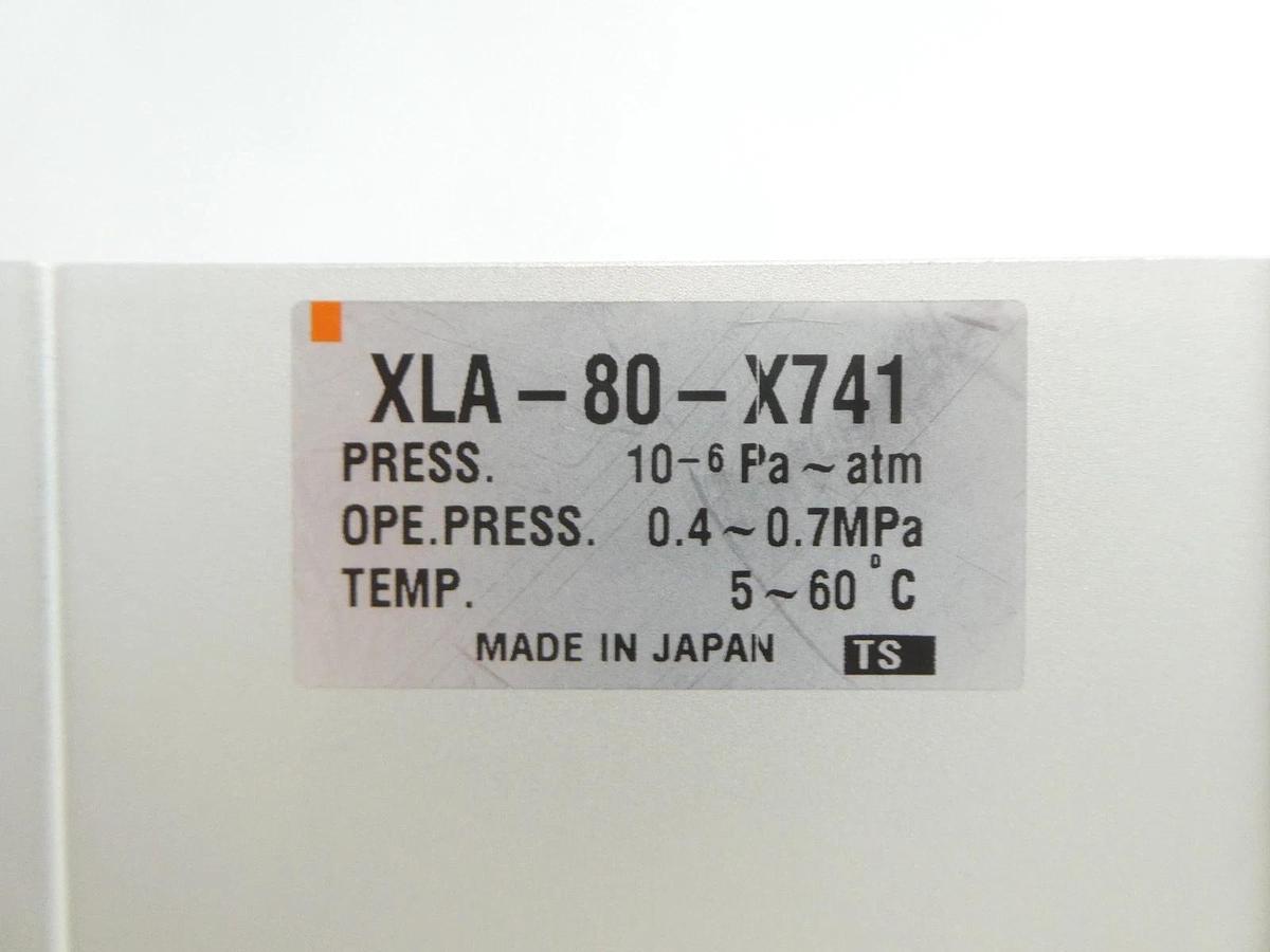 Used SMC XLA-80-X741 High Vacuum Angle Valve Vacuum Series Working Surplus