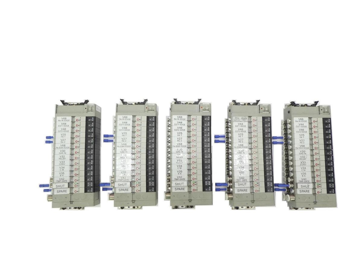 Used CKD N4S0 14-Port Pneumatic Manifold Left N4S0-T50 N3S010 Lot of 5 Working