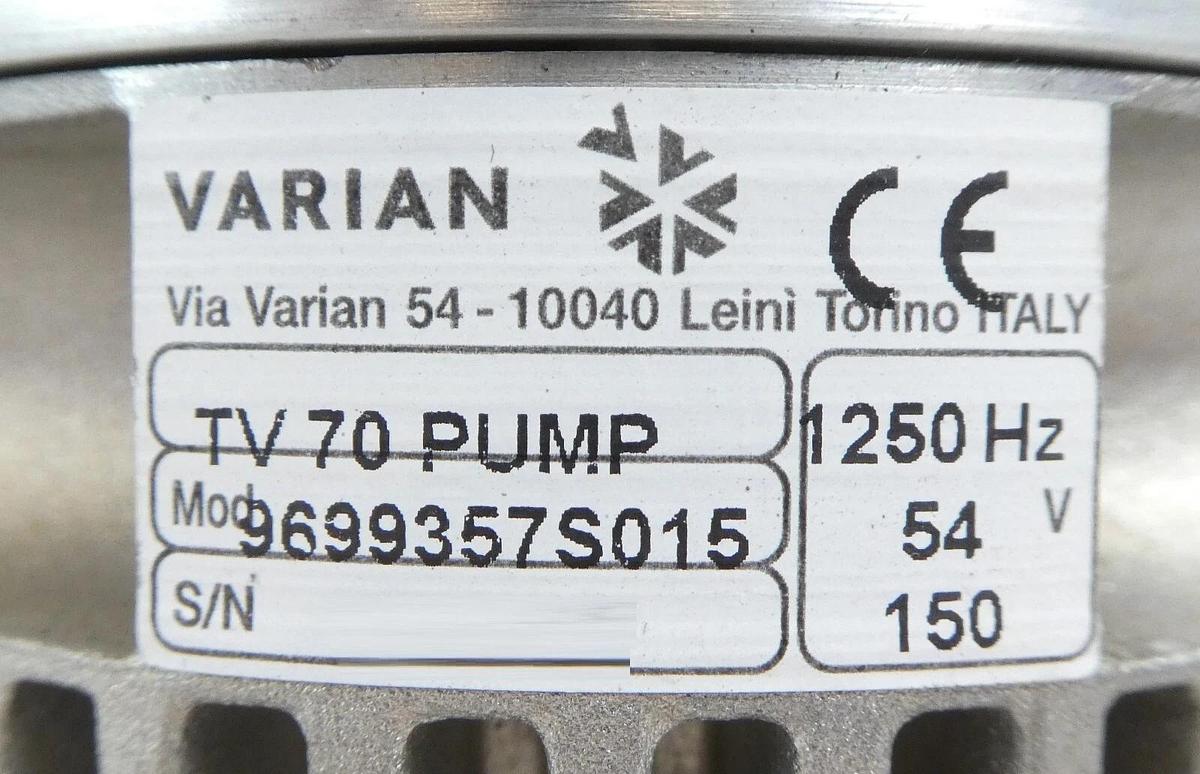 Used Turbo-V 70 Varian 9699357S015 Turbo Pump & Controller 9698970S001 Sciex Working