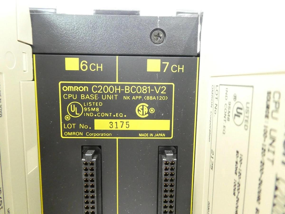 Used Omron C200H Programmable Logic Controller PLC Sysmac Microbar Trackmate Working