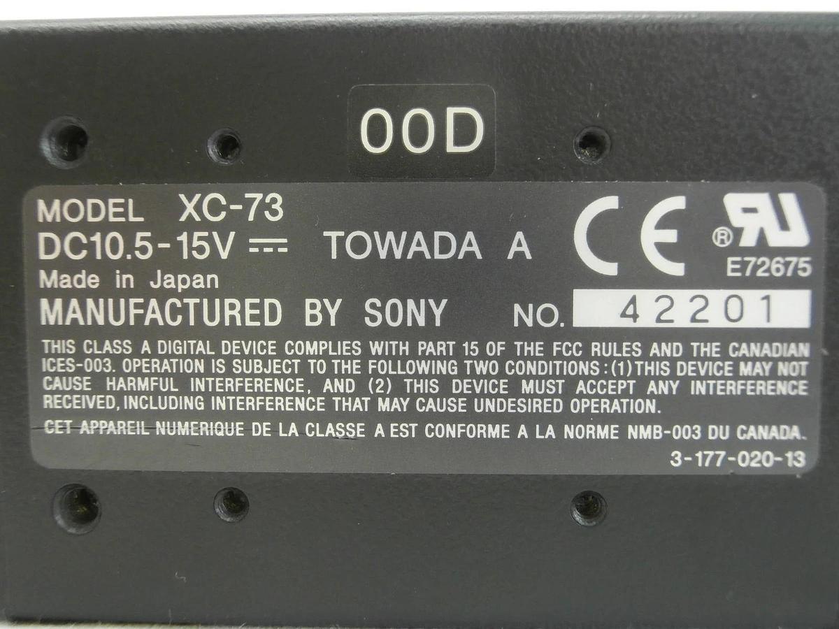 Used Sony XC-73 CCD Video Camera Module Nikon NSR Series Working Surplus