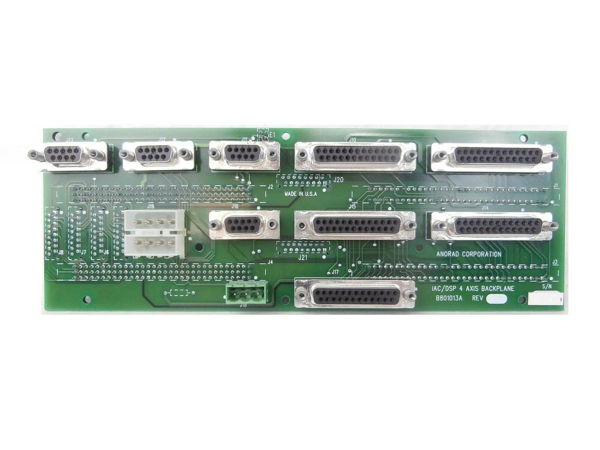 Used Anorad B801013A Backplane PCB IAC/DSP 4 AXIS SEMVision cX DR-300 Working Surplus