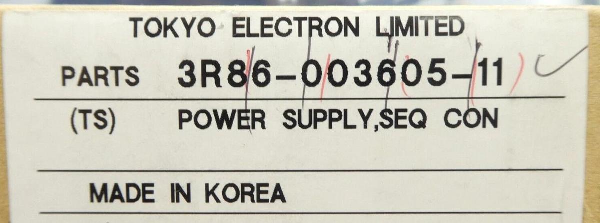 Yokogawa F3PU36-0S Power Supply TEL Tokyo Electron 3R86-003605-11 New Surplus