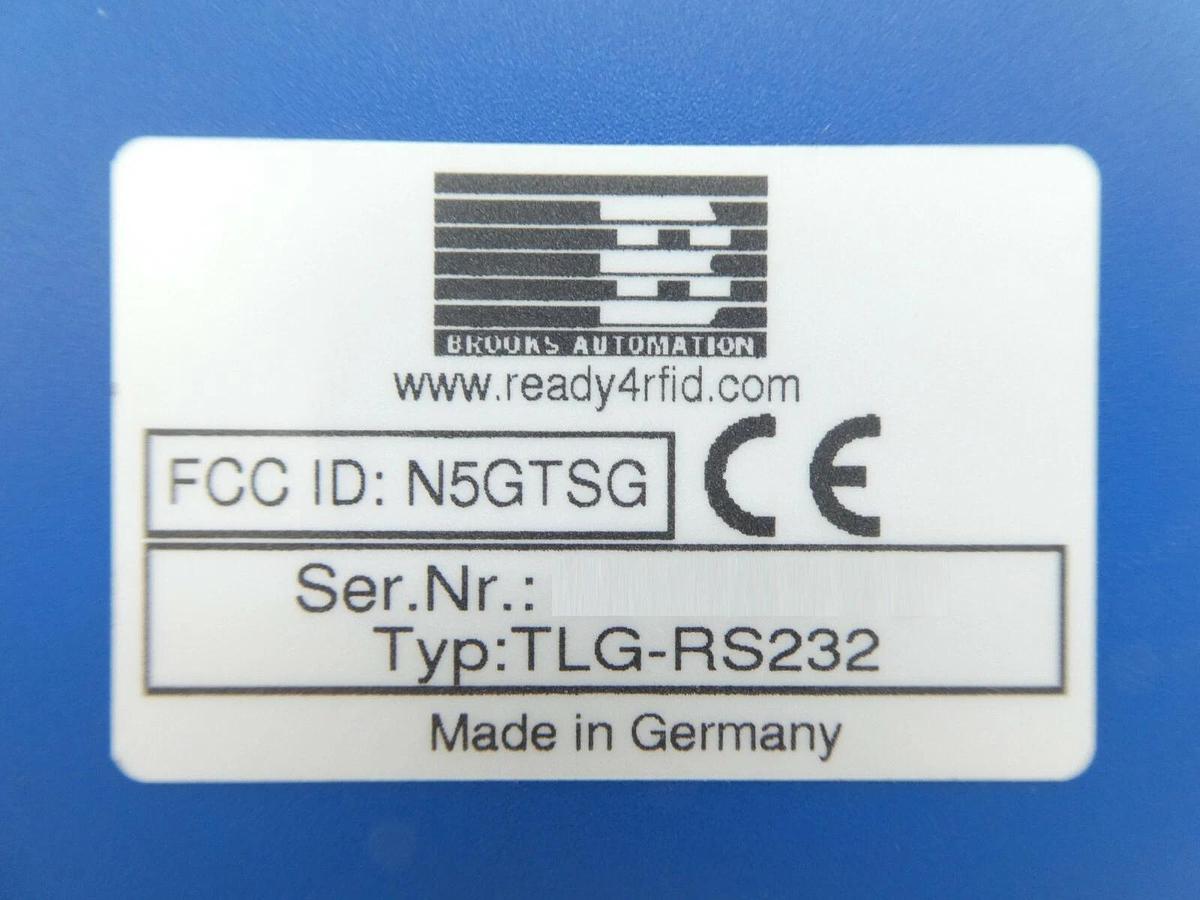 Used Brooks Automation TLG-I2-1000-S0-00EB Transponder Reader ASC-I1 TLG-RS232 Spare