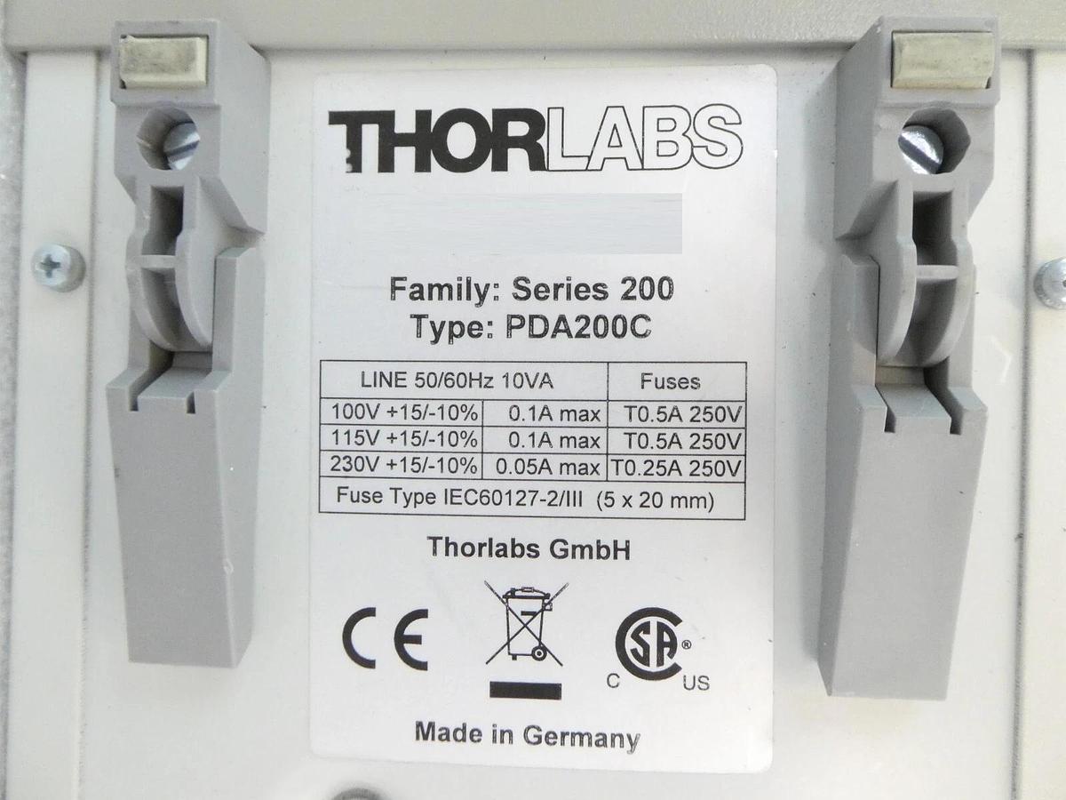 Used ThorLabs PDA 200 C Benchtop Photodiode Amplifier PDA200C Working Surplus
