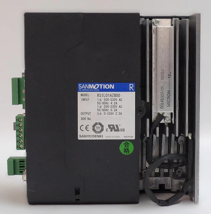 Used Sanyo Denki RS1L01AZB00 Servo Drive SANMOTION R Reseller Lot of 2 Working