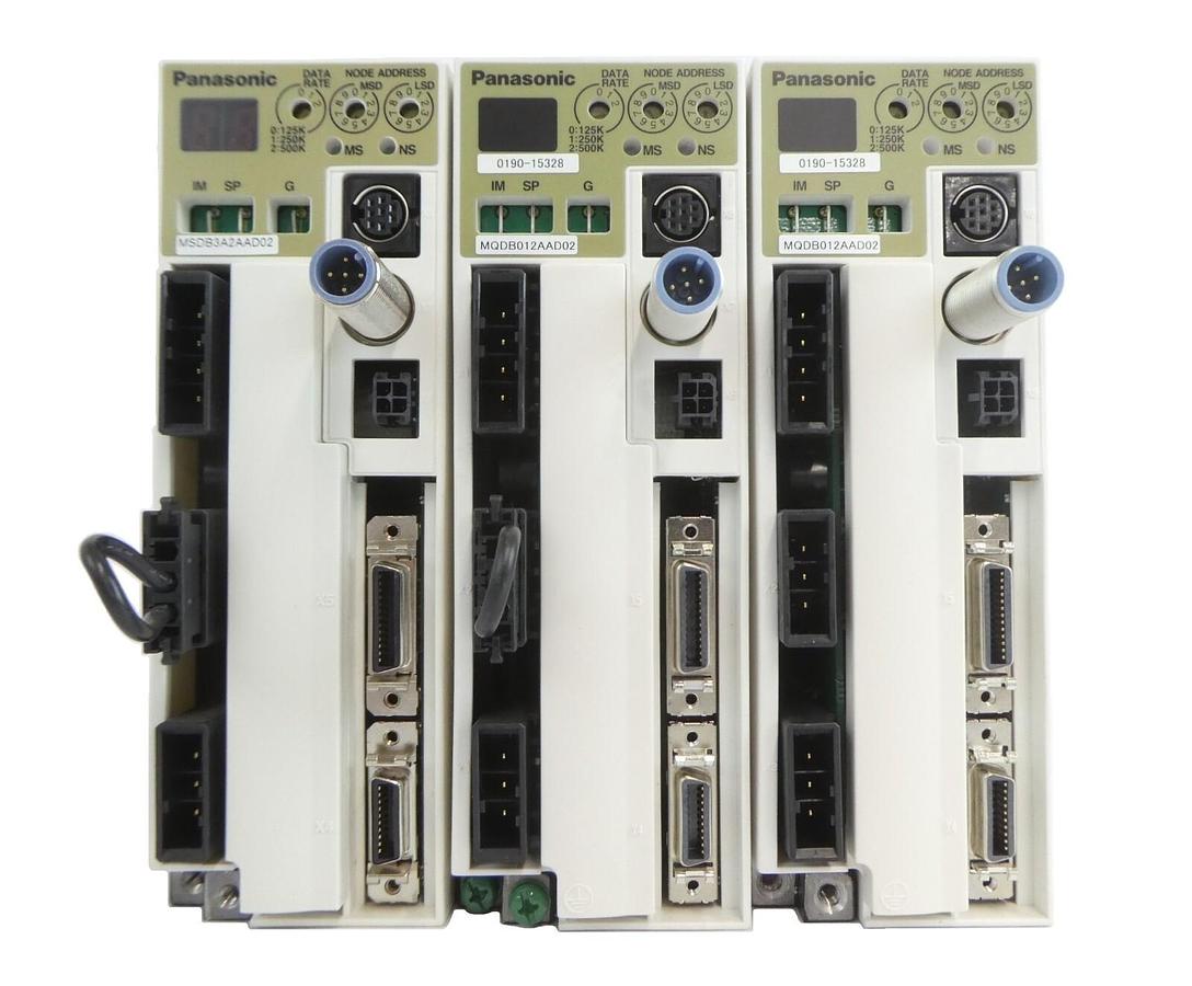 Used Panasonic MQDB012AAD02 AC Servo Driver AMAT 0190-15328 Lot of 3 Working Surplus