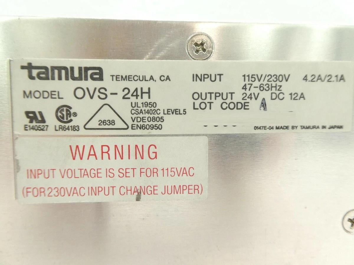 Used Tamura OVS-24H DC Power Supply 24V 12A Working Surplus